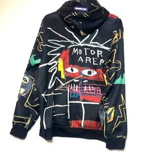 Jean Michel Basquiat x Members Only Mens Large Motor Area NO DRAWSTRING Hoodie